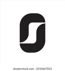 Letter Os negativer Raum modernes Logo-Design, kreatives elegantes Monogramm Logo-Design