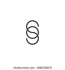 letter SO OS S O circle simple symbol logo vector