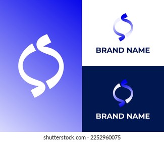 letter OS with tech modern business logo design template