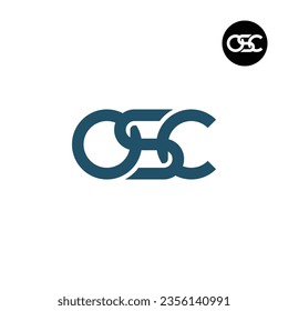 Diseño de logotipo de monograma OSC para carta