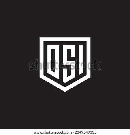 Letter OSI shield logo design concept 