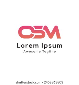 letter osm initial logo design