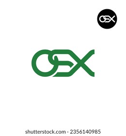 Diseño de logotipo de monograma OSX