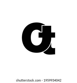 Letter OT simple logo design vector