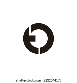 Letter to ot t o circle outline geometric symbol simple logo vector