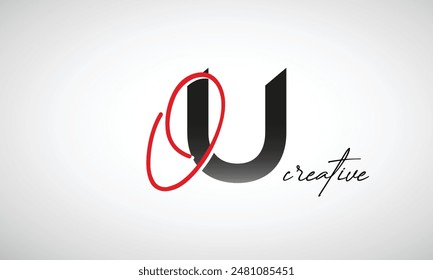 Letter OU Creative Clean Logo Design