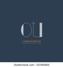 letter Ou logo design for company identity