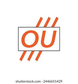 letter OU logo. OU. OU logo design vector illustration for creative company, business, industry
