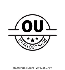 letter OU logo. OU. OU logo design vector illustration for creative company, business, industry
