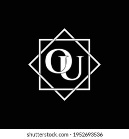 Letter OU luxury logo design vector