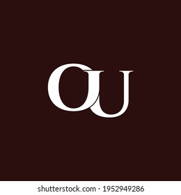 Letter OU luxury logo design vector