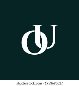 Letter OU luxury logo design vector