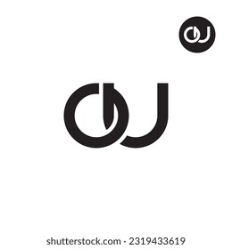 Letter OU Monogram Logo Design Vector