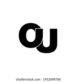 Letter OU simple logo design vector