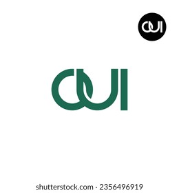 Letter OUI Monogram Logo Design