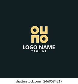 letter OUNO vector logo design
