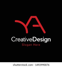 Letter A Outline Creative Modern Logo