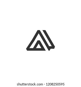 Letter A Outline Media Business Modern Logo