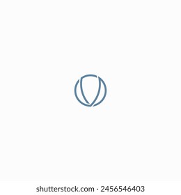 letter OV or VO vector illustration
