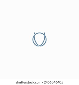 letter OV or VO vector illustration