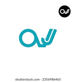Diseño de logotipo de monograma OVJ para carta