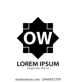 Buchstabe OW-Logo. JETZT OW Logo Design Vektorillustration für Kreativunternehmen, Unternehmen, Industrie
