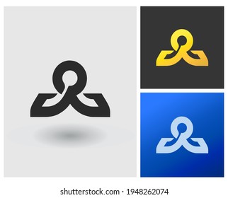 Letter OW WO Logo Creative Gradient Design Vector with Abstract Elegant Modern Square Shape Apps Concept