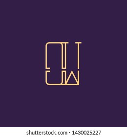 Letter OW WO O Clean and Minimal Initial Based Logo Design