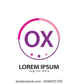 logo de OX. BUEY. ILUSTRACIÓN VECTORIAL de diseño de logotipo de OX para empresa creativa, negocio, industria
