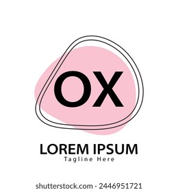 Letter OX-Logo. OCHSEN. OX Logo Design Vektorillustration für Kreativunternehmen, Unternehmen, Industrie
