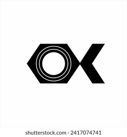 La letra OX, el diseño del logo OK es excepcionalmente simple.