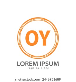 letra OY logo. OYE. Ilustración vectorial de diseño de logotipo de OY para empresa creativa, negocio, industria
