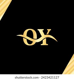 Letter OY Logotype monogram design Luxury, elegant typography vector of creative initial name minimalist logos template
