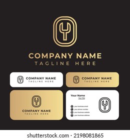 Letter OY Outline Logo, suitable for any business or personal identity.