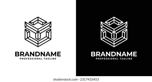 Letter OY or YO Polygonal Logo, suitable for any business with OY or YO initials.