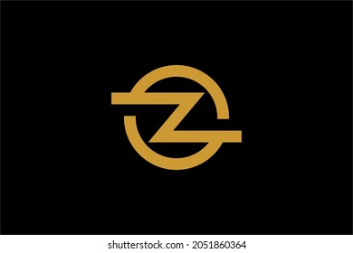 Letter OZ logo design. Monogram O and Z type abstract symbol. Initial Z in circle vector icon.