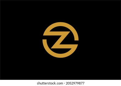 Diseño del logo de la carta OZ. Símbolo abstracto tipo monograma O y Z. Icono de Z inicial en vector circular.