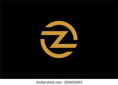 Letter OZ logo design. Monogram O and Z type abstract symbol. Initial Z in circle vector icon.