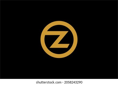 Letter OZ logo design. Monogram O and Z type abstract symbol. Initial Z in circle vector icon.