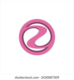 Letter OZ logo design. Monogram O and Z type abstract symbol. Initial Z in circle vector icon.
