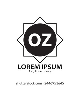 letter OZ logo. OZ. OZ logo design vector illustration for creative company, business, industry
