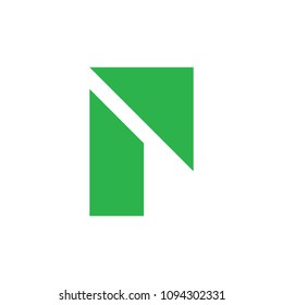 letter p abstract arrow design logo