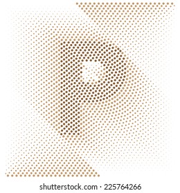 Letter P - Abstract dotted optical illusion alphabet 