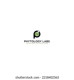 Letter P with Abstract lab logo. Usable for Business, Science, Healthcare, Medical, Laboratory, Chemical and Nature Logos.