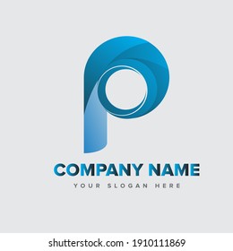 Letter P Abstract Logo design vector Graphic