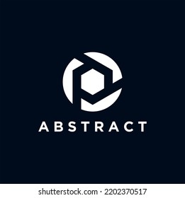 Vector de diseño de logotipo abstracto de carta P