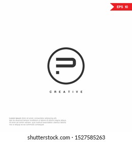 Letter P abstract Logo icon monogram design. Vector graphic design template element.