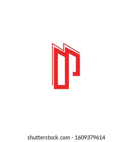 Letter P abstract logo icon design template