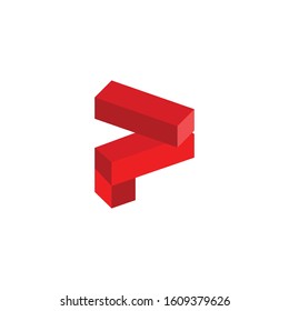 Letter P abstract logo icon design template