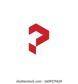 Letter P abstract logo icon design template